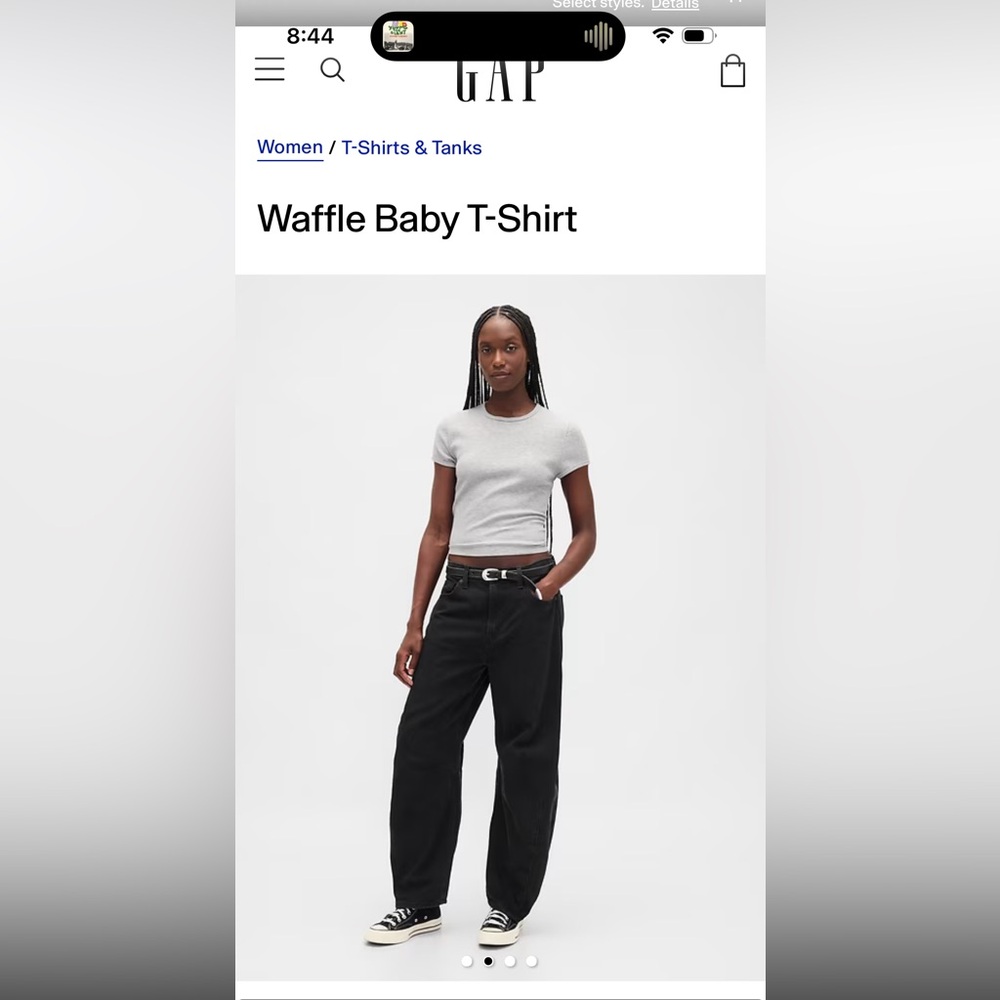 XL Tall grey waffle tshirt